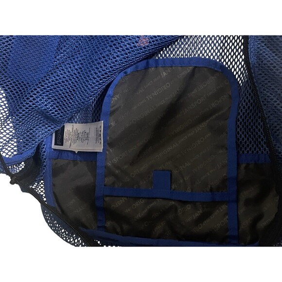 Jansport Mesh Backpack Full Size Book Bag See Through Navy Blue New JS0A2SDG - Picture 16 of 16